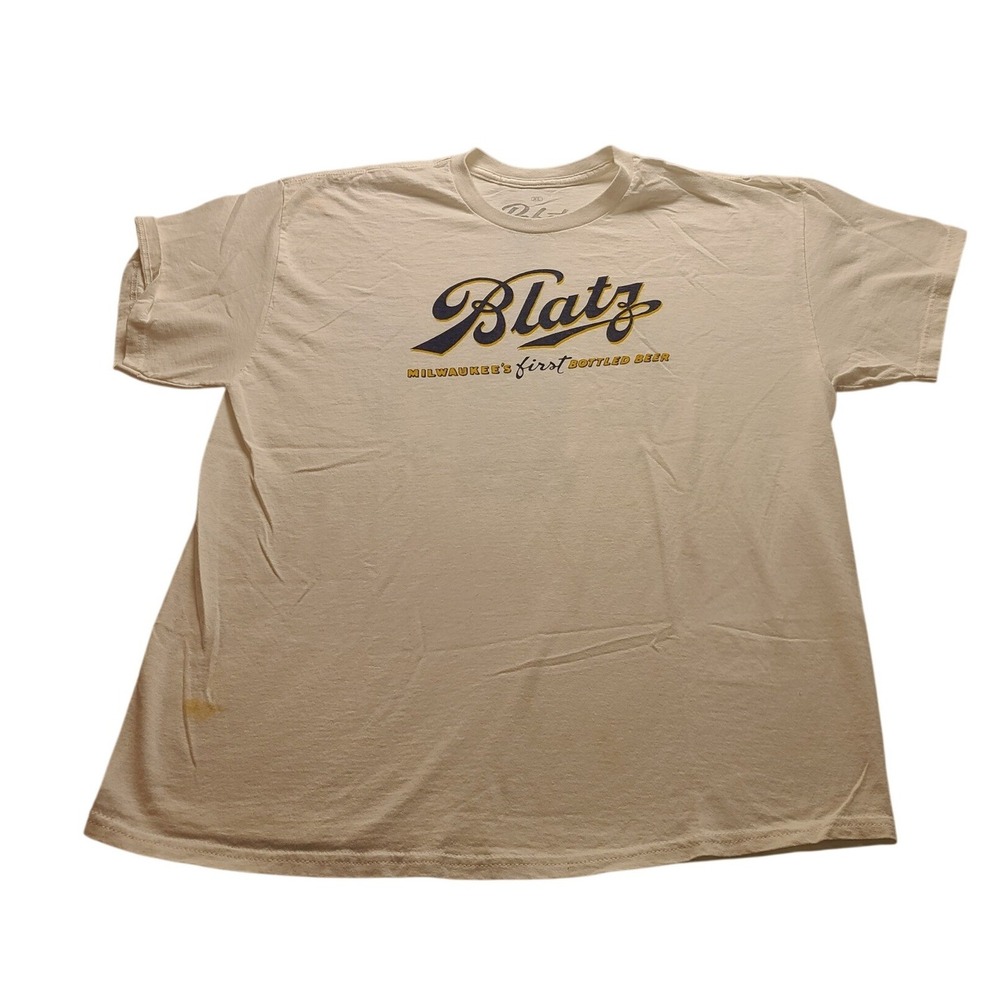 Pabst Ripple Junction Blatz‎ Beer Men's T-Shirt XL White Milwaukee First Bottled